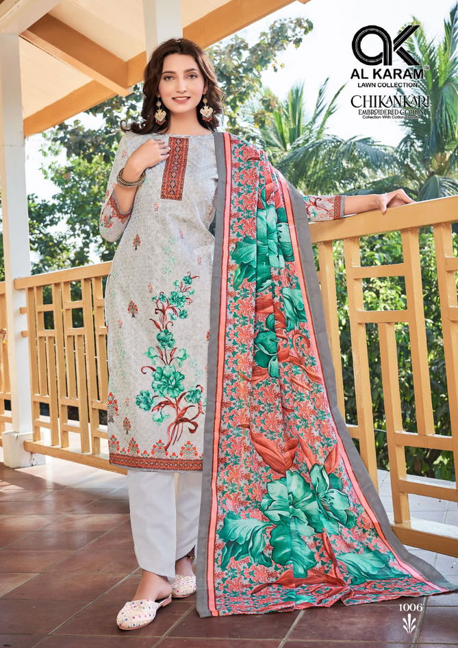 Al Karam Chikankari Vol 1 Casual Wear Wholesale Karachi Cotton Dress Material 
